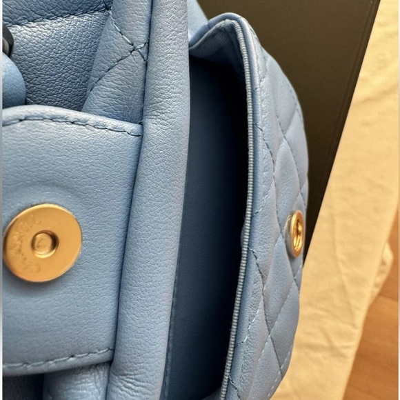 CHANEL DUMA Backpack - 24P - Blue Bag With Silver Accents - Picture 5 of 15